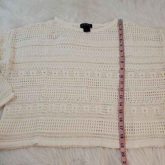 Cotton Emporium Large Boat Neck Pointelle Sweater $58 - Picture 7 of 7